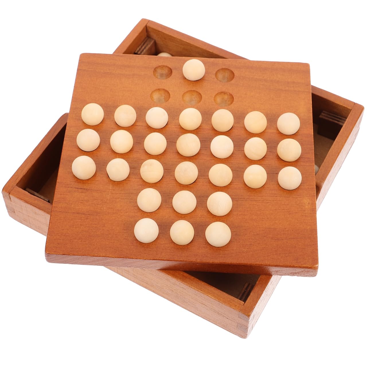 Amazon.co.jp: STOBOK ペグソリティア 木製 ボードゲーム 14cm 孔明